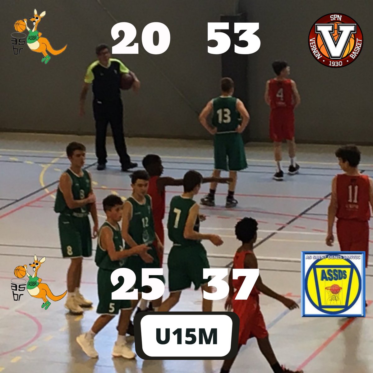 AsbrBasket's tweet photo. 🚨 Voici les résultats de ce week-end chez nos équipes jeunes 🚨

Les U17M font une défaite et une victoire lors d’une journée équilibrée 
Les U15M font deux défaites face à 2 équipes très redondante
Les U15F perdent leurs deux matchs face à 2 très bonne équipes 

#asbr💚 https://t.co/PdoczIHxnl