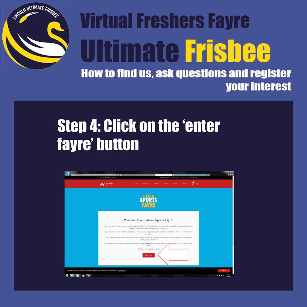Here is a tutorial on how to access our virtual fayre at Lincolnsu.com [1/3]