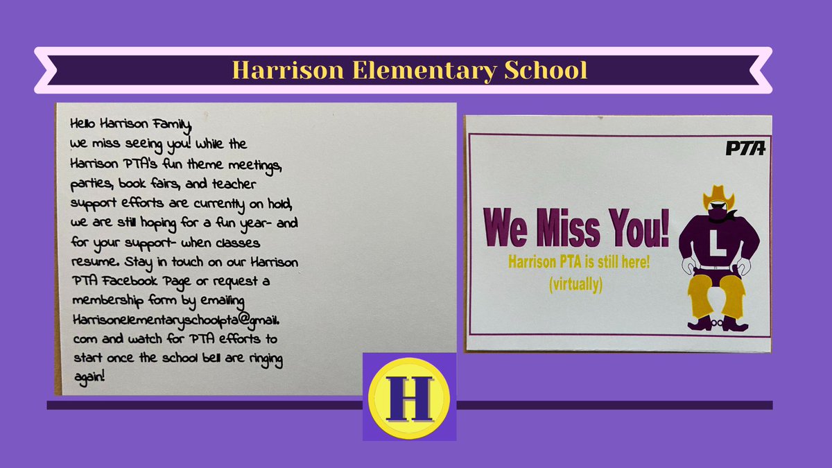 Keep up with Harrison's PTA! Join Today!