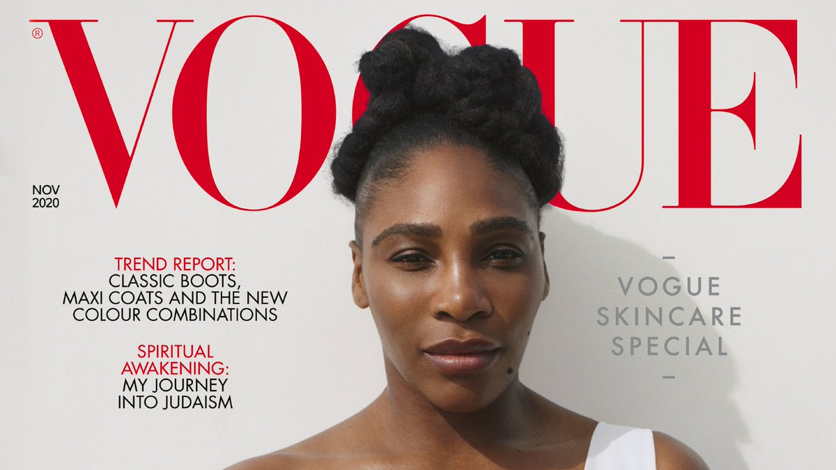 .@SerenaWilliams stars as British Vogue's November 2020 cover star. Photographed by Zoë Ghertner and styled by Julia Sarr-Jamois. On newsstands & available for digital download Friday 9 October. trib.al/tTKKhxb