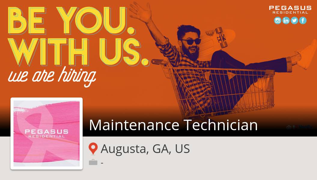 New #job opening at #PegasusResidential in #Augusta! #Maintenance #Technician workfor.us/pegasusresiden… #pegasuspower #wemakepigsfly #pegasusresidential #wehelppeoplefindhome #pegasus