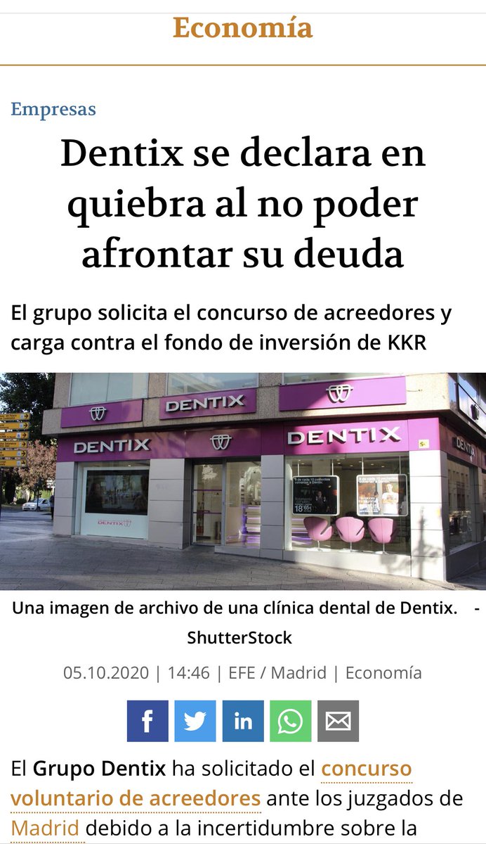jimolinaarroyo's tweet image. Van a dejar a miles de familias con tratamientos pendientes y préstamos al consumo sin haber recibido nada a cambio.
@dentix_es como #idental: se aprovechan de una falla en la regulación de esta actividad, y de la inacción de los Gobiernos. 
Otra #estafa...¿consentida?
#justicia