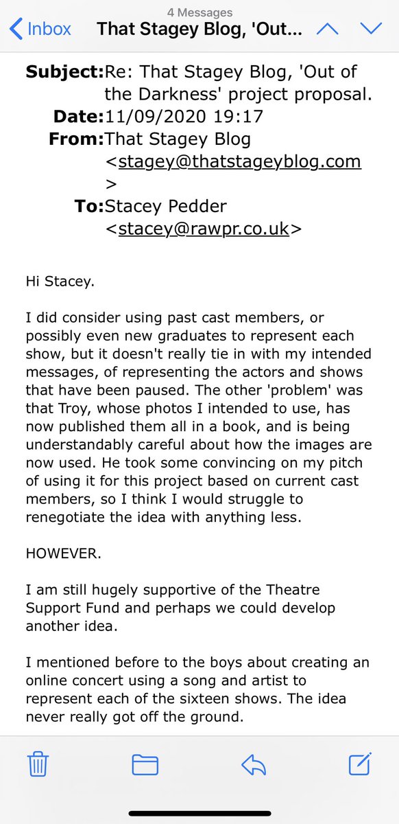 P.S. The other sad part is that I was still working to make this happen up to last month.And approaching venues including the Union Theatre. And liaising with Stacey Pedder from Raw PR. At no point was I told that the idea was already in motion, without me.