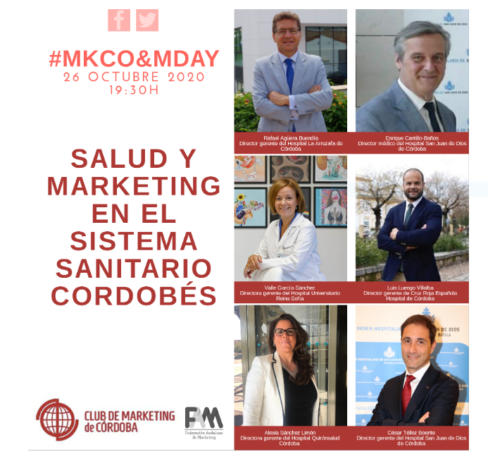 marketingODB's tweet photo. #octubre #online Retomamos nuestra actividad con un evento de suma actualidad: “SALUD Y MARKETING EN EL SISTEMA SANITARIO CORDOBÉS”. Participantes excepcionales y de referencia en el sector. ¡Plazas limitadas! Inscripción gratis en: https://t.co/R6CB7Wsy68 https://t.co/OazKCOE0ZX