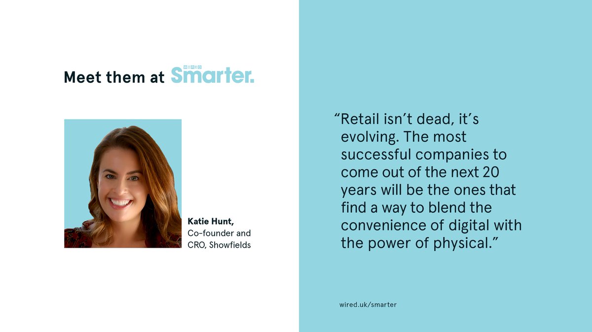 Excited to be speaking on October 13th as part of the Wired Smarter conference! @WiredInsiderUK #WIREDSmarter #WIREDEvents