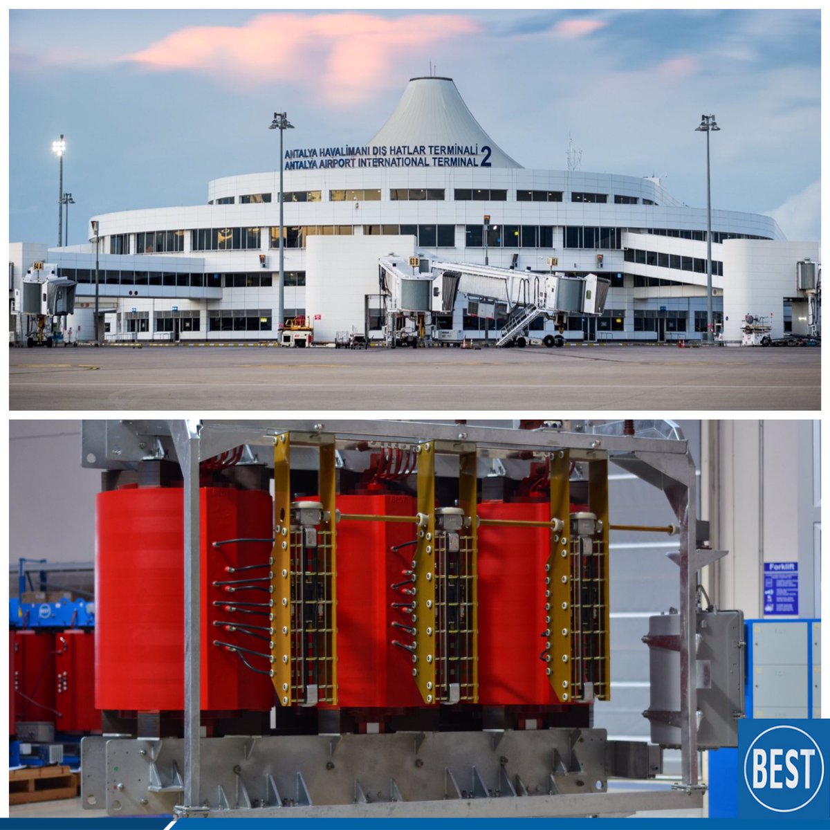 Besttrafo's tweet photo. We are proud to energize another airport project! Antalya airport will continue to be served with @Besttrafo brand dry type transformers which is likely the fact for most of the other airports in Turkey. In short, we are the BEST in Airport business 😊
#besttransformer #besttrafo https://t.co/FRtvYsvjVb