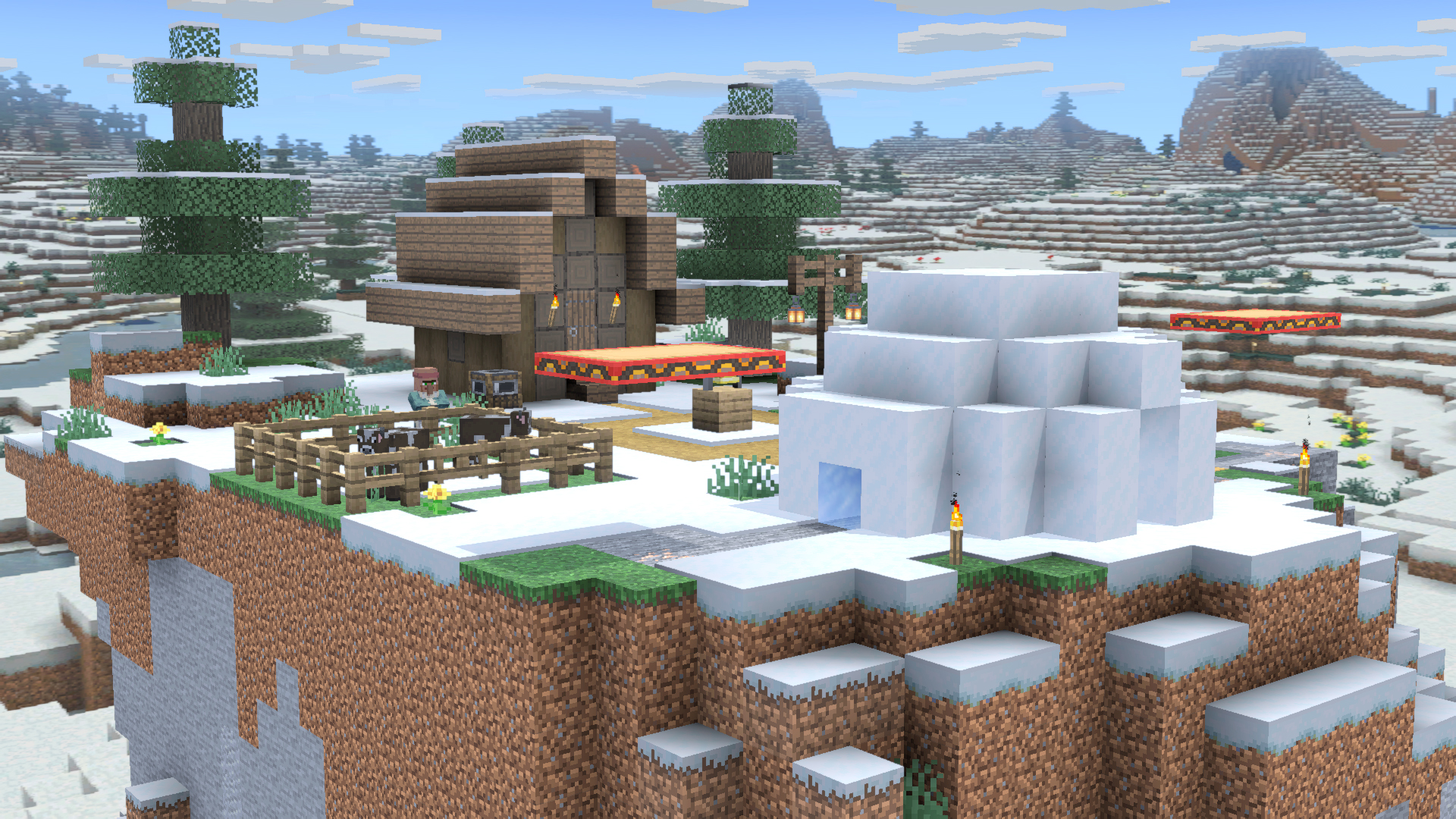 大乱闘スマッシュブラザーズ スマブラ公式 No Twitter マインクラフト ワールド バイオームその5 雪のツンドラ 大地が凍てつく永久凍土 中央のかまくら イグルー には 左右から潜り込むことも スマブラsp T Co Vsybfb4ctr Twitter