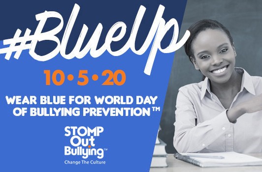 GesondeBathBody's tweet photo. Today is World Day of Bullying Prevention! 

On this day students, schools, and communities all over the world stand together against bullying. Make it the day that bullying prevention is heard around the world! 

Let's stop bullying and cyberbullying 💙 #BlueUp https://t.co/xFLt3xJCHU
