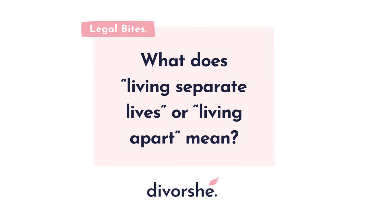 divorshe's tweet photo. Due to financial circumstances, many couples continue to live in the same home after they have separated. In practical terms, if the spouses are sleeping in separate bedrooms for example and preparing and eating meals separately etc., they will be deemed to be living apart. https://t.co/YzU1R8cPW6