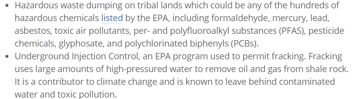 As Ti-Hua reports, Oklahoma's tribes would be powerless to prevent wholesale dumping on tribal lands or protect them from a vast array of toxic materials and pollutants.