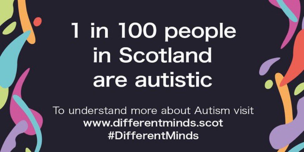 Be kind to different minds 😊 Today is the launch of <a href="/scotgov/">Scottish Government</a> campaign: Different Minds. One Scotland. #Autism #Scotland #DifferentMinds  differentminds.scot/get-involved/