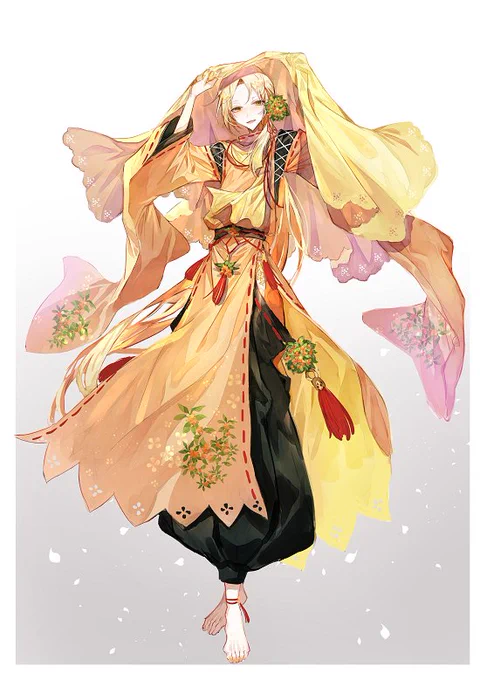 金木犀の季節なので金木犀の擬人化くん 
