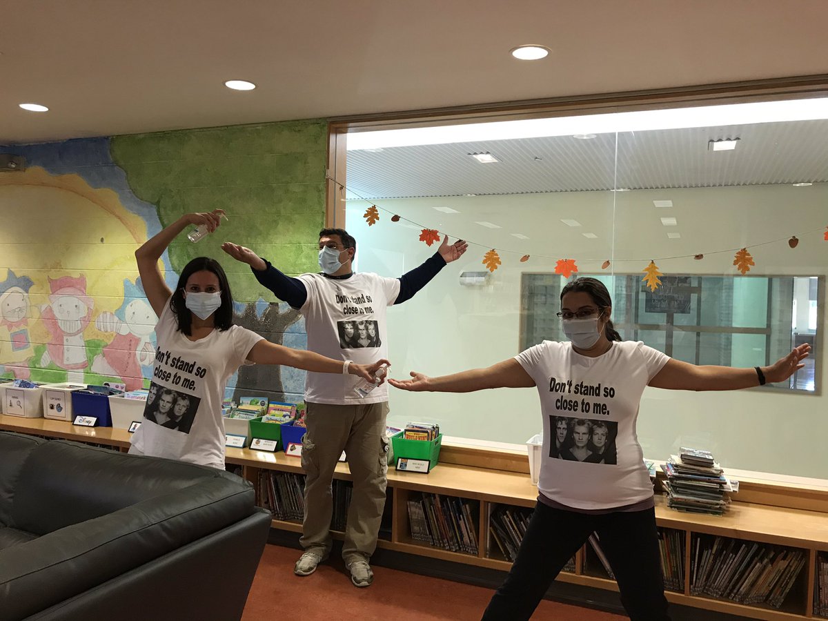 Chrisdipietro6's tweet photo. In case you didn’t know. The HPE team is here to tell you.... “Don’t  stand, Don’t stand, Don’t stand so close to me.” @AllSaintsTCDSB https://t.co/yTxB05L56Q