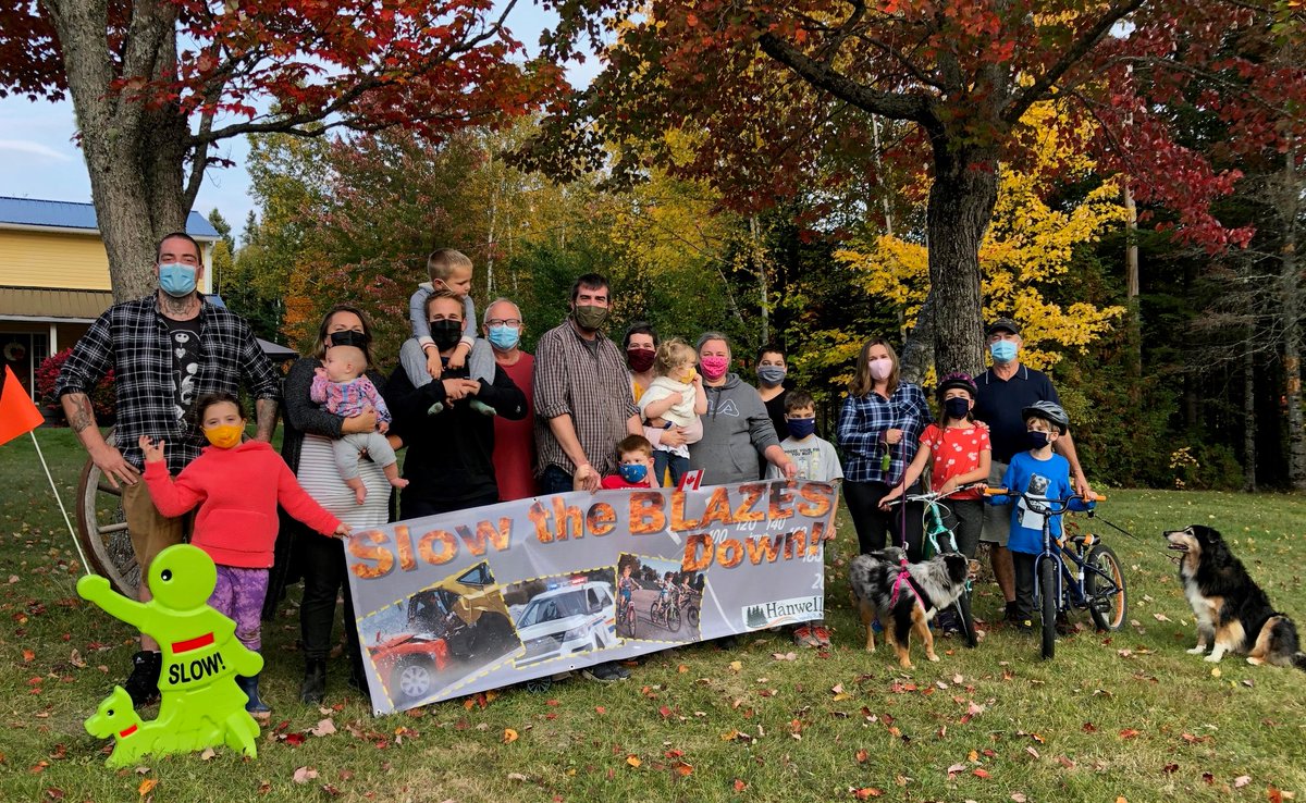 October is SPEEDING AWARENESS MONTH in Hanwell!  Speeding is a big problem in Hanwell, residents are concerned for the safety of their kids, pets, and other motorists when they see their neighbours speeding. There is no need to speed, please do your part and SLOW THE BLAZES DOWN!