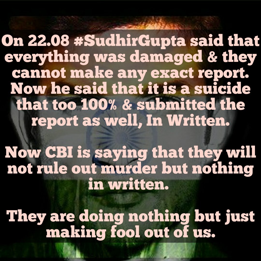 malhotra_iit's tweet image. It isn&apos;t INVESTIGATION. THIS IS A WHOLE CIRCUS GOING ON. THEY ALL ARE PROVING THAT ANYONE WHO IS IN POWER CAN COMMIT ANY CRIME &amp;amp; GET AWAY WITH IT.

A BIG LOLLIPOP BY CBI. IT SEEMS THEY ALL ARE TRYING TO SAVE 🐧

#SudhirGuptaSoldOut 

#SSRMurderNotSuicide 
#AIIMSConspiracyExposed