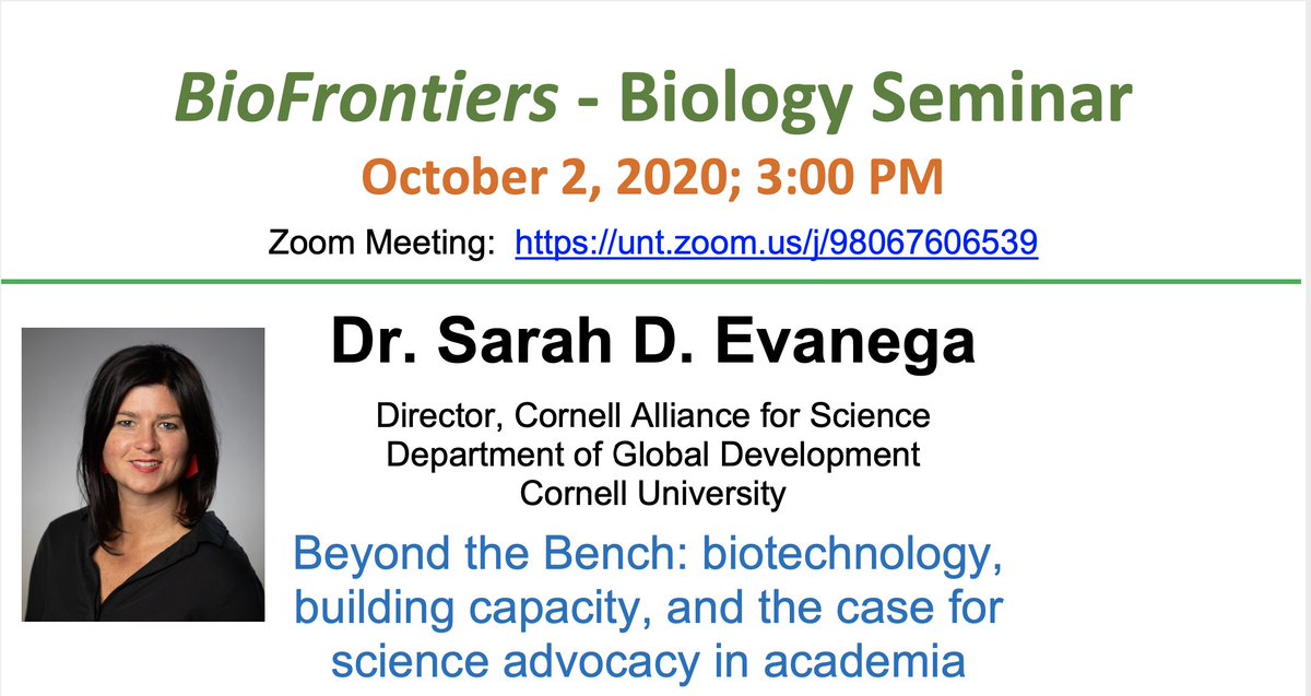 Thank you <a href="/BDI_UNT/">BioDiscovery Institute</a> for inviting me to share with you the <a href="/ScienceAlly/">Alliance for Science</a> story on Friday. It was great to engage with grad students, staff and faculty!
