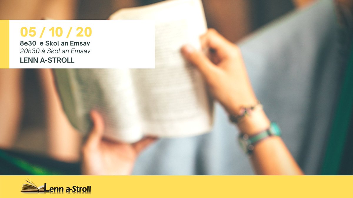 📖 LENN A-STROLL 📖

Fenoz da 8e30 e Skol an Emsav !
--
Ce soir à 20h30 à Skol an Emsav !

#brezhoneg #skolanemsav #lennastroll