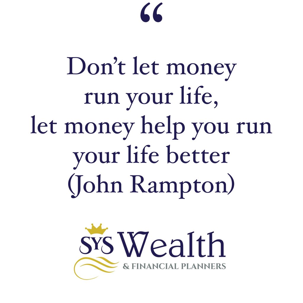 sysfinancial's tweet photo. Monday Money Motivational quotes with YOUR Trusted Financial Advisors - 
SYS Wealth &amp; Financial Planners “Don’t let money run your life, let money help you run your life better.” (John Rampton)
#syswealthandfinancialplanners
#syswealth
#taxefficientwills
#pensions
#ad https://t.co/BQeYiFlNiu