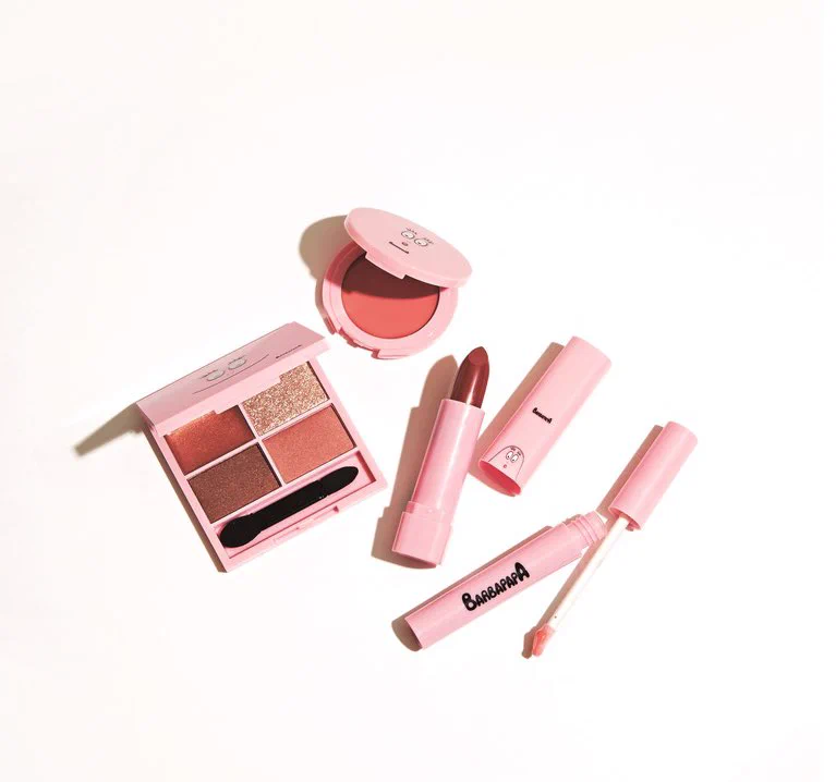 sweet増刊号の付録コスメ。ピンクのバーバパパのパッケージがかわいい。