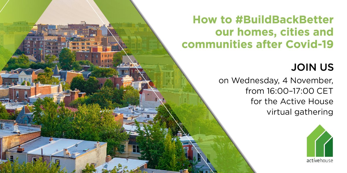 Activehouseinfo's tweet photo. 🏡We are excited to announced our next #ActiveHouse virtual gathering "How to #BuildBackBetter our homes, cities and communities after Covid-19" with:
🏡@lonefeifer 
🏡Prof. Marco Imperadori
🏡Mayor of Milan’s office
🏡 Yves Lambert
Registration: https://t.co/pk3cqgn1b4 https://t.co/J9jVfGGpII