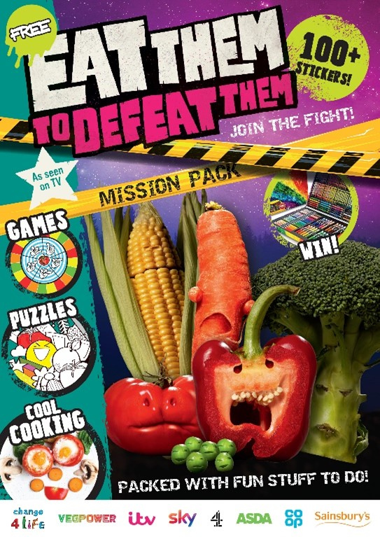 Health from IGD on Twitter: "Eat Them to Defeat Them is back! @VegPowerUK,  @ITV, @Channel4 &amp; @SkyUK have partnered with @Change4Life to create an  activity book. Free copies are being distributed via @