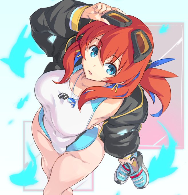 描きかけ途中だと落ち着かなかったので仕上げちゃった
競泳水着多々星カイリさん～

CF終了まであと1時間 