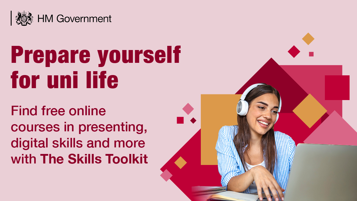 IoCoding's tweet image. Are you a school leaver preparing for uni? If so, #TheSkillsToolkit can help you get ready.
The online platform provides access to free, high-quality courses from our partners that provide valuable skills that will help you with your studies.
theskillstoolkit.campaign.gov.uk