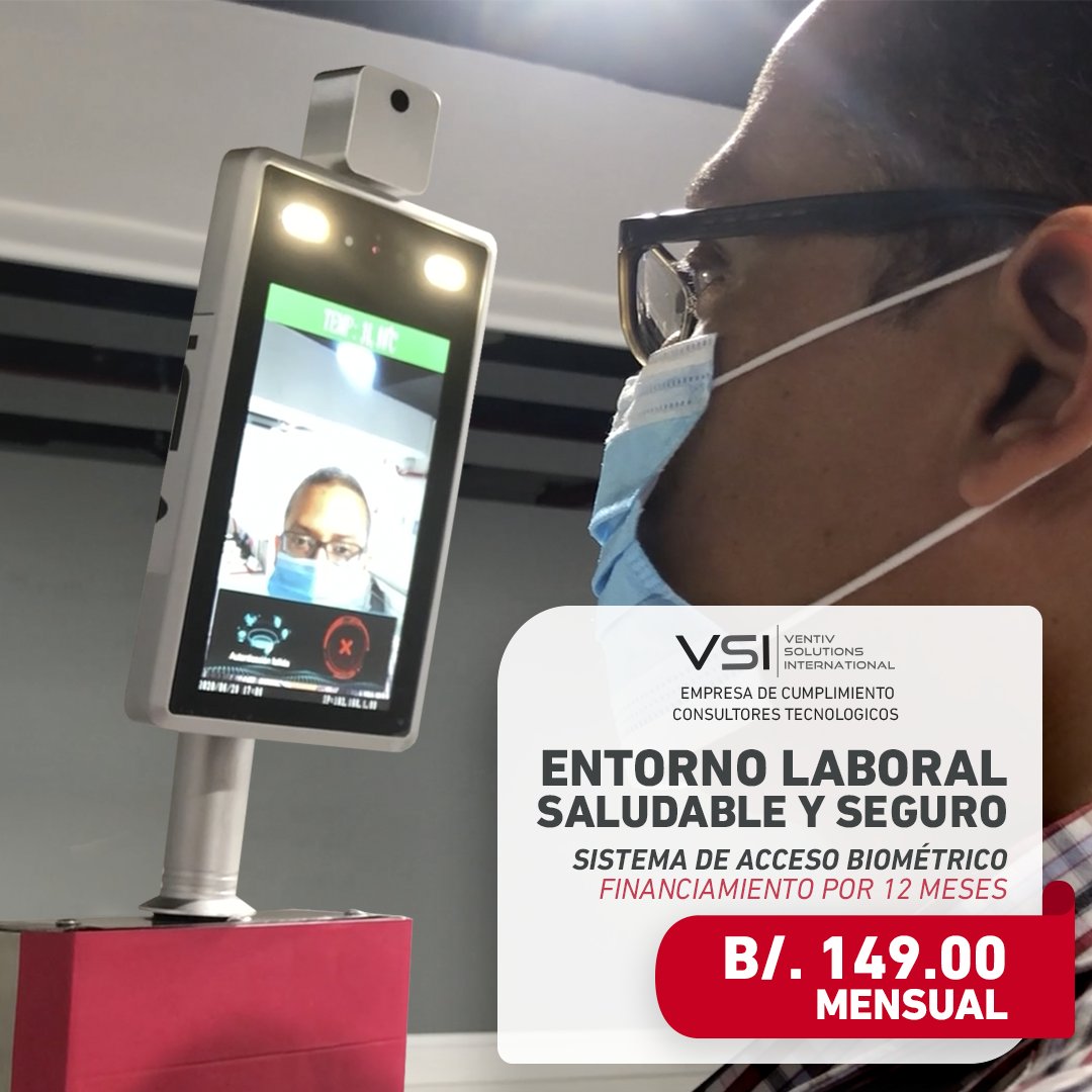 🙋‍♂️📲🆗 Regreso al entorno laboral saludable, obtenga su Cámara de Reconocimiento con plan financiado, cuotas de B/.149.00 mensual.

📱: +507 6249-2093
📩:  info.panama@ventiv.solutions
#controldetemperatura #nuevanormalidad #panama #protocolosdesalud #bioseguridad #camaradeacceso