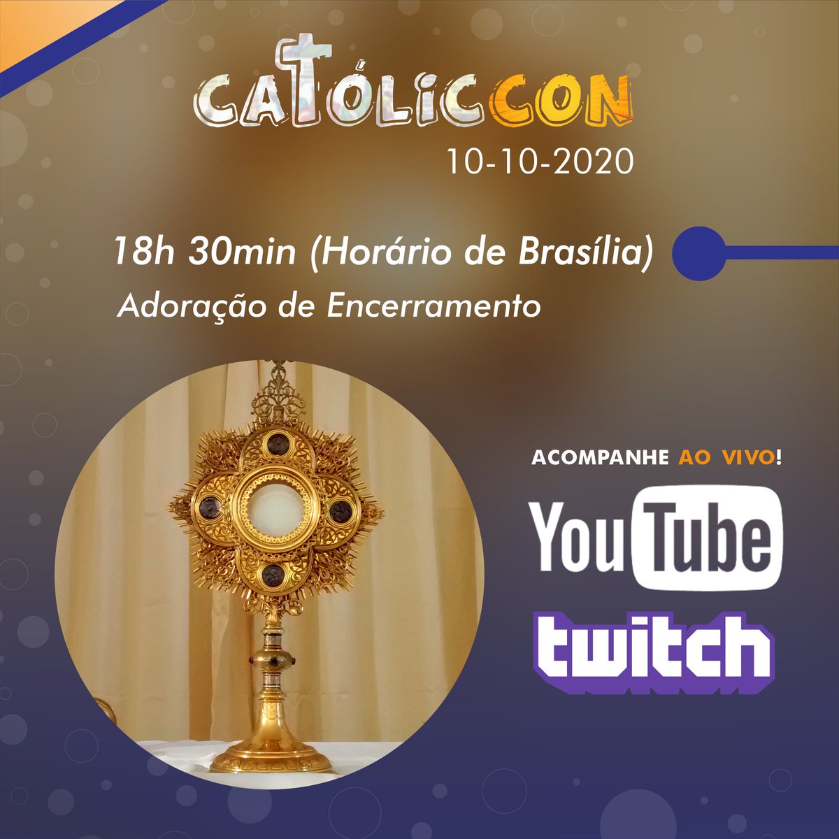 catoliccon's tweet photo. E é com Nosso Senhor Jesus Cristo que caminharemos ao encerramento do #catoliccon no próximo sábado, dia 10!!! ♥️🤩
.
 🙌🏻👏🏻🙏😃
.
Animado(a) pro dia 10? Vai ser #surreal!
.
#catoliccon #eventonerd #eventogeek #adoracao #aovivo https://t.co/HDIeibiOmf