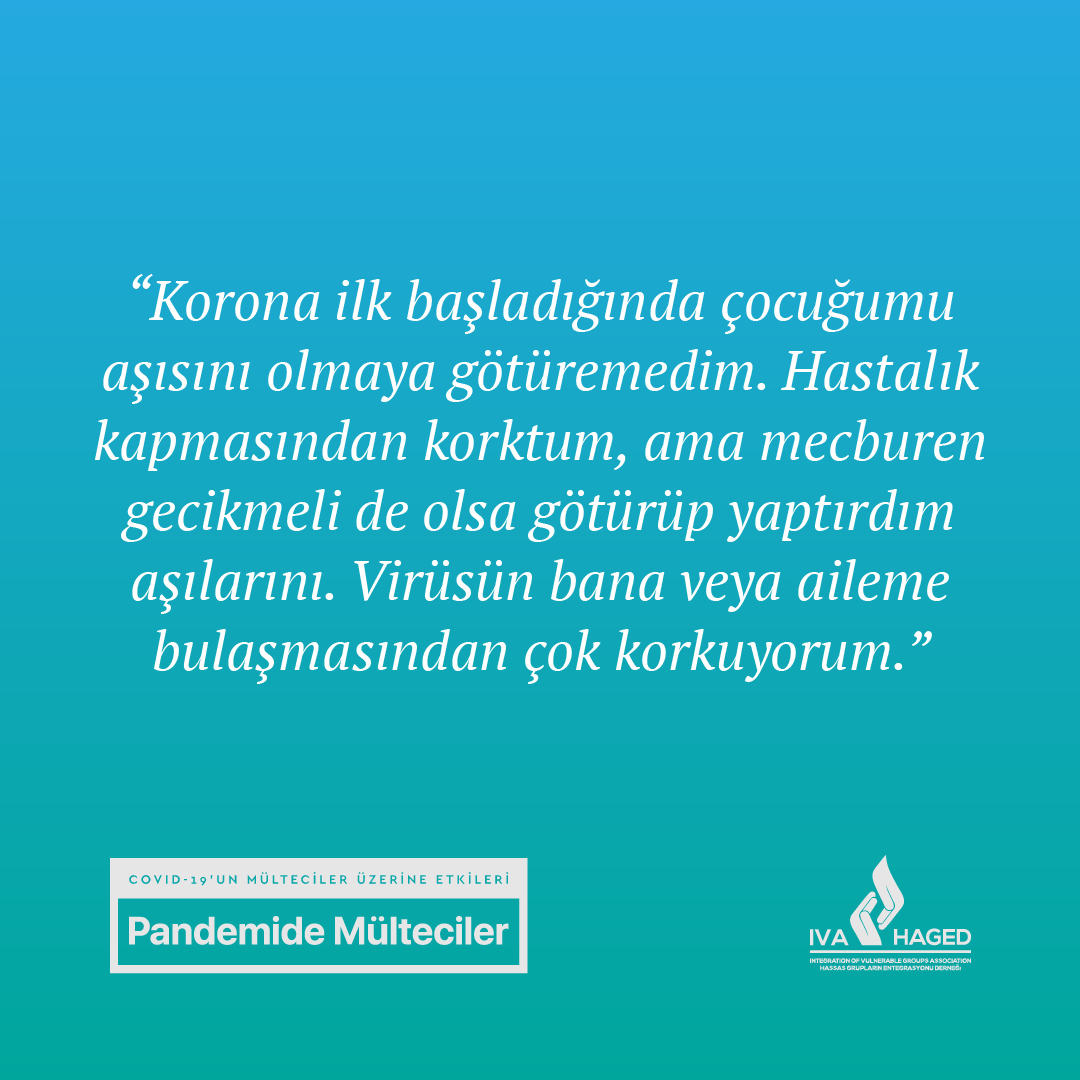IvaHaged's tweet photo. Mülteciler pandemide neler yaşadı? Röportajların tamamı için takipte kalın!
@SivilDusun
#pandemidemülteciler #pandemi #koronavirüs #koronavirüsgünleri #mülteciler #göçmenler #sığınmacılar #suriyeliler #afganlar #özbekler #sivildüşün #bizibağlayanşeyler #iyigündekötügünde https://t.co/gqvnEMogqh