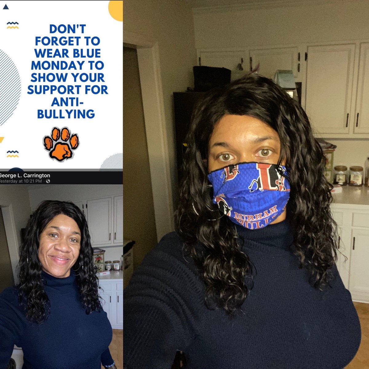 musicaj18's tweet photo. #cmsantibullying week! Wear your blue! @Carrington_DPS @cmschorus2020 @DurhamPublicSch 💙🤍🧡🖤 https://t.co/EXuYsfhm4B