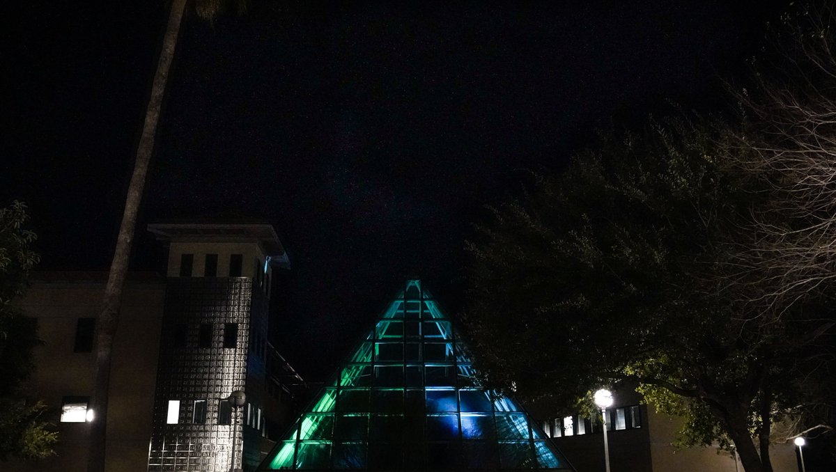 tamusystem's tweet photo. #WorldTeachersDay was conceived by @UNESCO, the United Nations Educational, Scientific and Cultural Organization, in 1994. 

📸 Below are Texas A&amp;M International University's Trailblazer Tower, the Vergara Planetarium and the front of Killam Library. https://t.co/LDPwAo8bKH