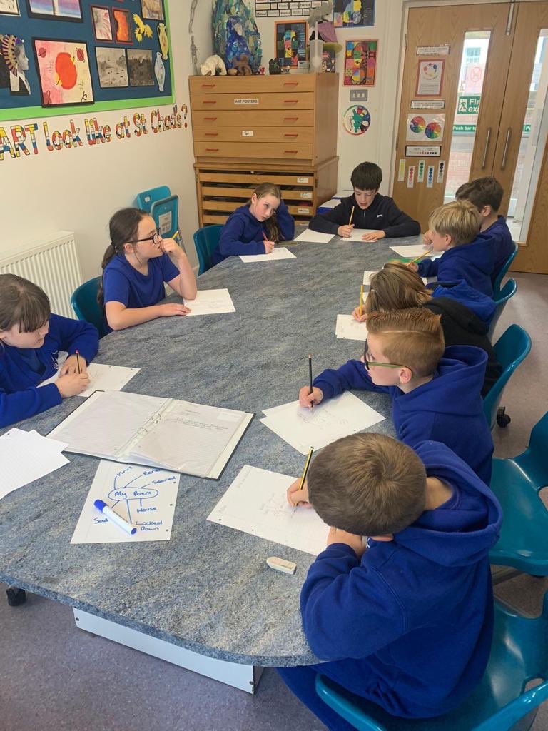 FTFCCommunity's tweet photo. ๐ As part of National Poetry Day last week, pupils at Poulton St Chads primary wrote poems about their feelings and thoughts on the COVID-19 pandemic ๐@PLCommunities #WritingStars https://t.co/S1C8uSAGHi