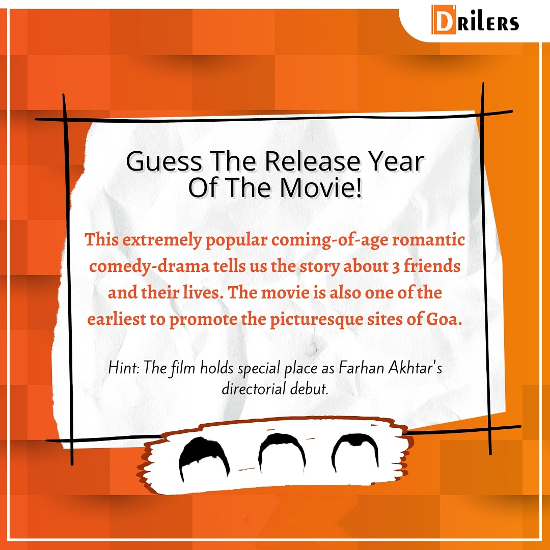 #ContestAlert🥇🥈🥉 This one could be a little tricky. Let's see who gets this ⬇️ #DrilersQuiz #contests #winners #prize #director #amazingprizes #contest2win #guesstheartist #movies #bollywoodmovies #bollywood #farhanakhtar #farhanakhtarlive #zoyaakhtar #zoyaakhtarmovies