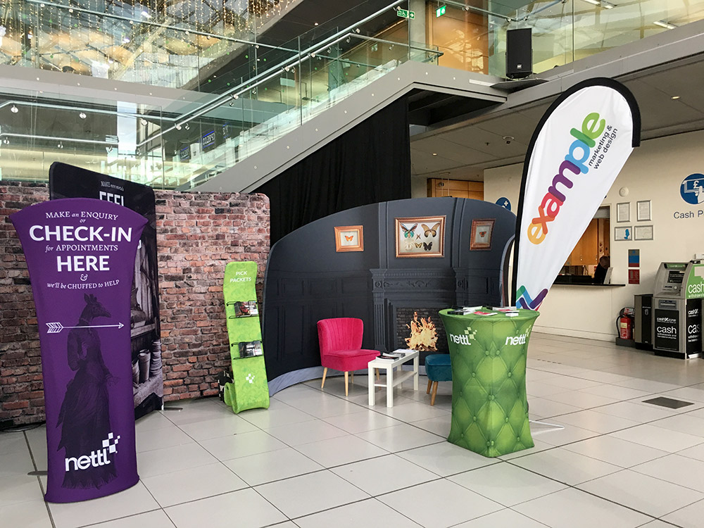 #Throwback | Example Marketing did a fab job, making the most of a space only spot at a local trade show👌Word on the street is, they now have the straight backdrops up in the office to add a little character rather than bare white walls. Smart! bit.ly/36onTLw