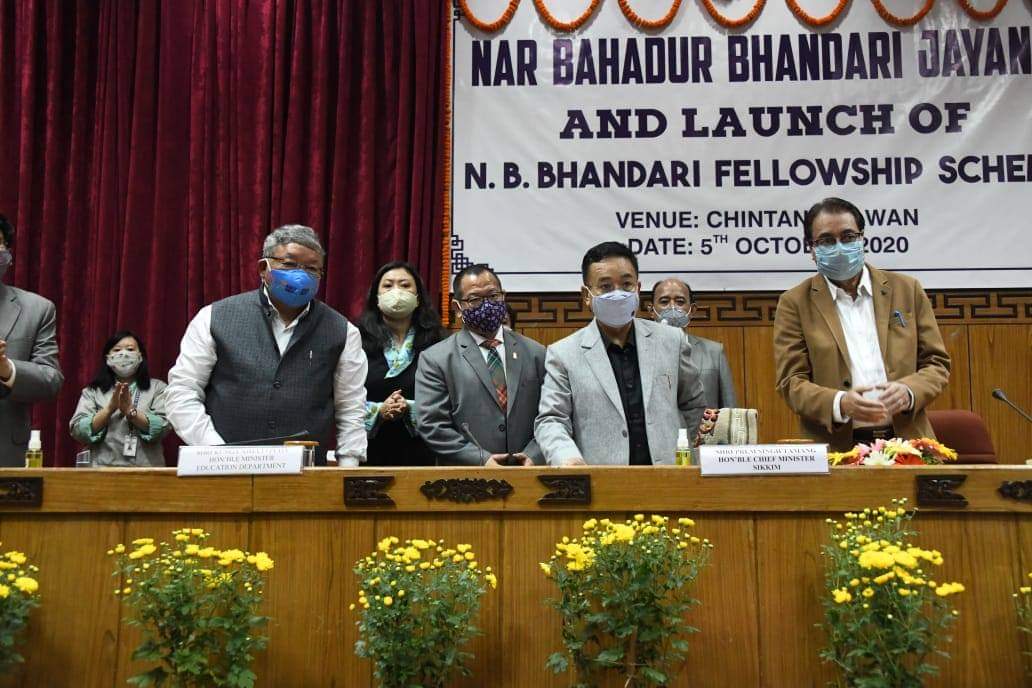 sikkimgovt's tweet photo. On the occasion of the 80th birth anniversary of Late Shri Nar Bahadur Bhandari, the second Chief Minister of Sikkim &amp; the architect of modern Sikkim, Chief Minister Shri @GolayPs launched the NB Bhandari Fellowship Scheme for higher education. @EduMinOfIndia @gpupadhyaya https://t.co/qPxYIVArwc