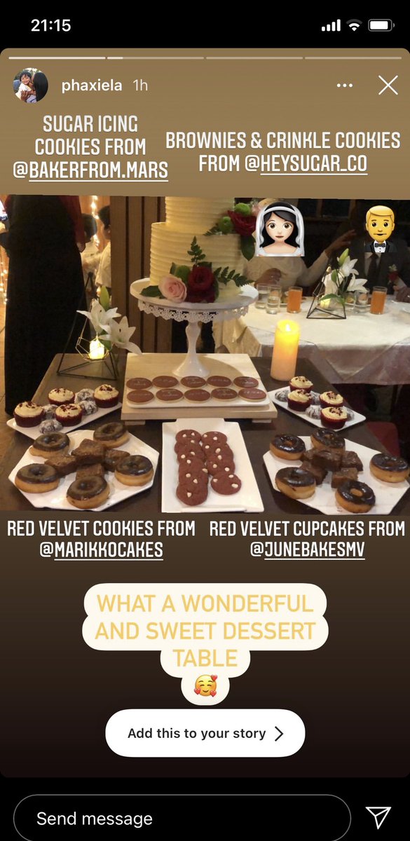 Very first wedding dessert table with Our red velvet cookies 🤩