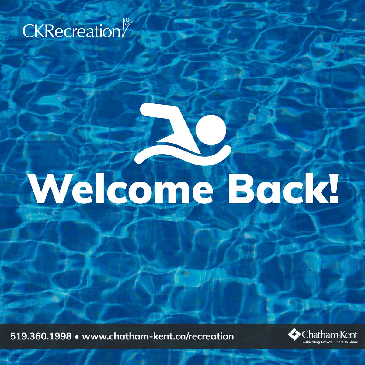 The CKRecreation team will welcome community members back to Gable Rees Rotary pool on Wednesday, October 7, 2020, followed by the Wallaceburg Sydenham District Pool later this fall. Check out chatham-kent.ca/recreation for more information!