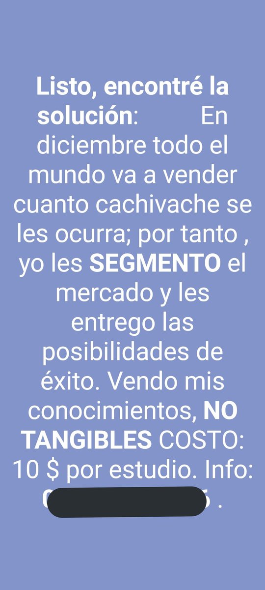 romuloXcordova's tweet photo. Mi padre es un estadístico con más de 30 años de experiencia, además, prof. de la UCV. Está ofreciendo sus servicios de análisis de mercado.

Apreciaría mucho sus RT para que reciban un buen servicio a buen precio. https://t.co/hqS2KW2mGq