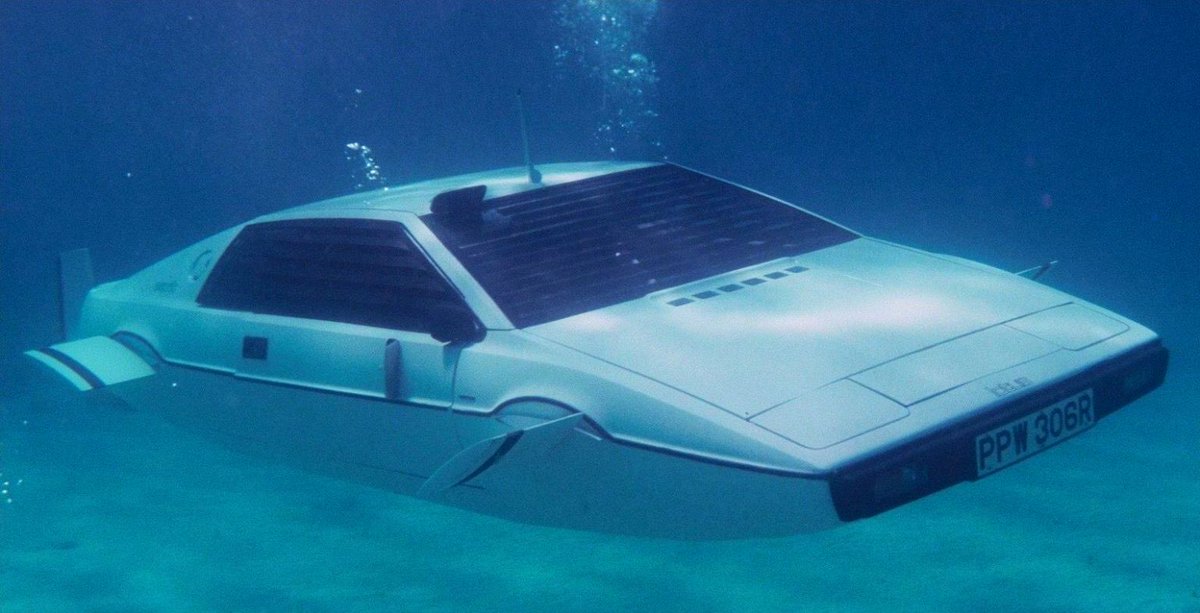 For The Spy Who Loved Me, the Lotus Esprit S1 was fitted with actual ejector seats in case Roger Moore or Barbara Bach suddenly became claustrophobic. A random bout of cramp resulted in Moore accidentally leaning on a button and launching the Bond girl into the bottom of a boat.