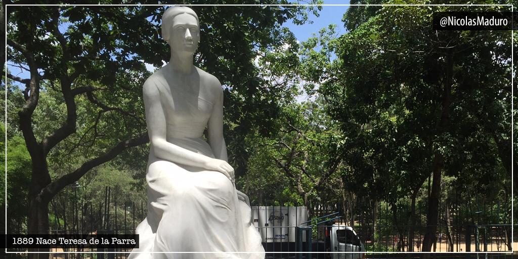 Celebramos 131 años del natalicio de la autora de “Ifigenia” y “Memorias de Mamá Blanca”. Teresa de la Parra, referente de la literatura latinoamericana que plasmó con la genialidad de su pluma, la realidad de las mujeres venezolanas. Invito al pueblo a estudiar sus obras.