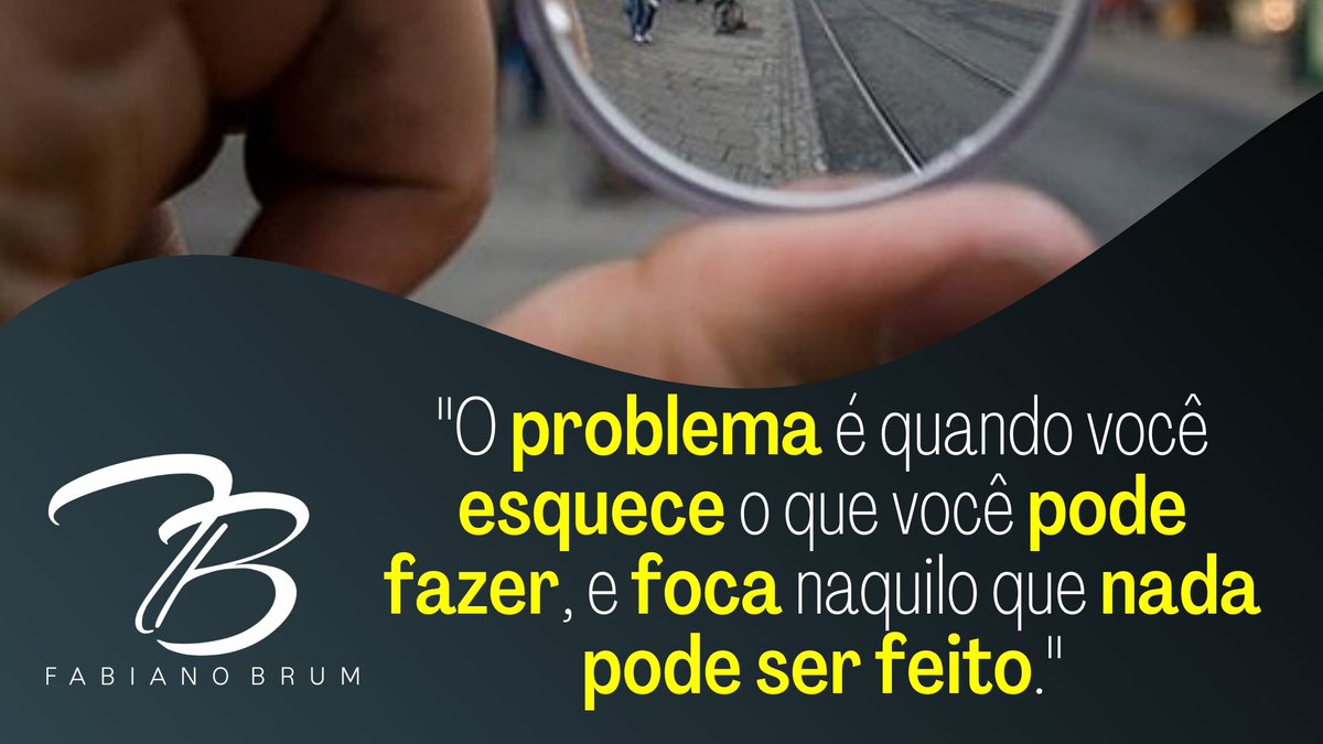 Fabiano_Brum's tweet image. Não adianta focar no que você NÃO PODE resolver, se concentre naquilo que VOCÊ PODE! É bem mais produtivo!
.
#fabianobrum #poderdofoco #soluções #empreendedorismo #protagonismo #motivacao #superação