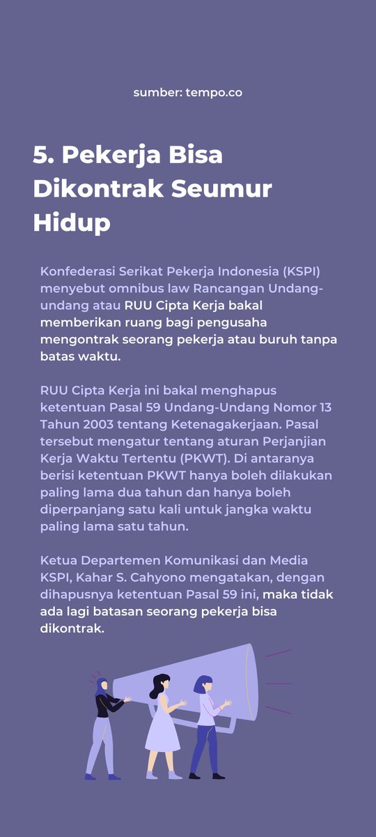 aku hanya bisa merangkum sampai 8 poin, sebenarnya masih sangat banyak kerugian dari Omnibus Law RUU Ciptaker ini, terutama untuk keadaan alam kita. Jika ada yang tahu atau punya artikelnya, mohon taruh di reply ya!!