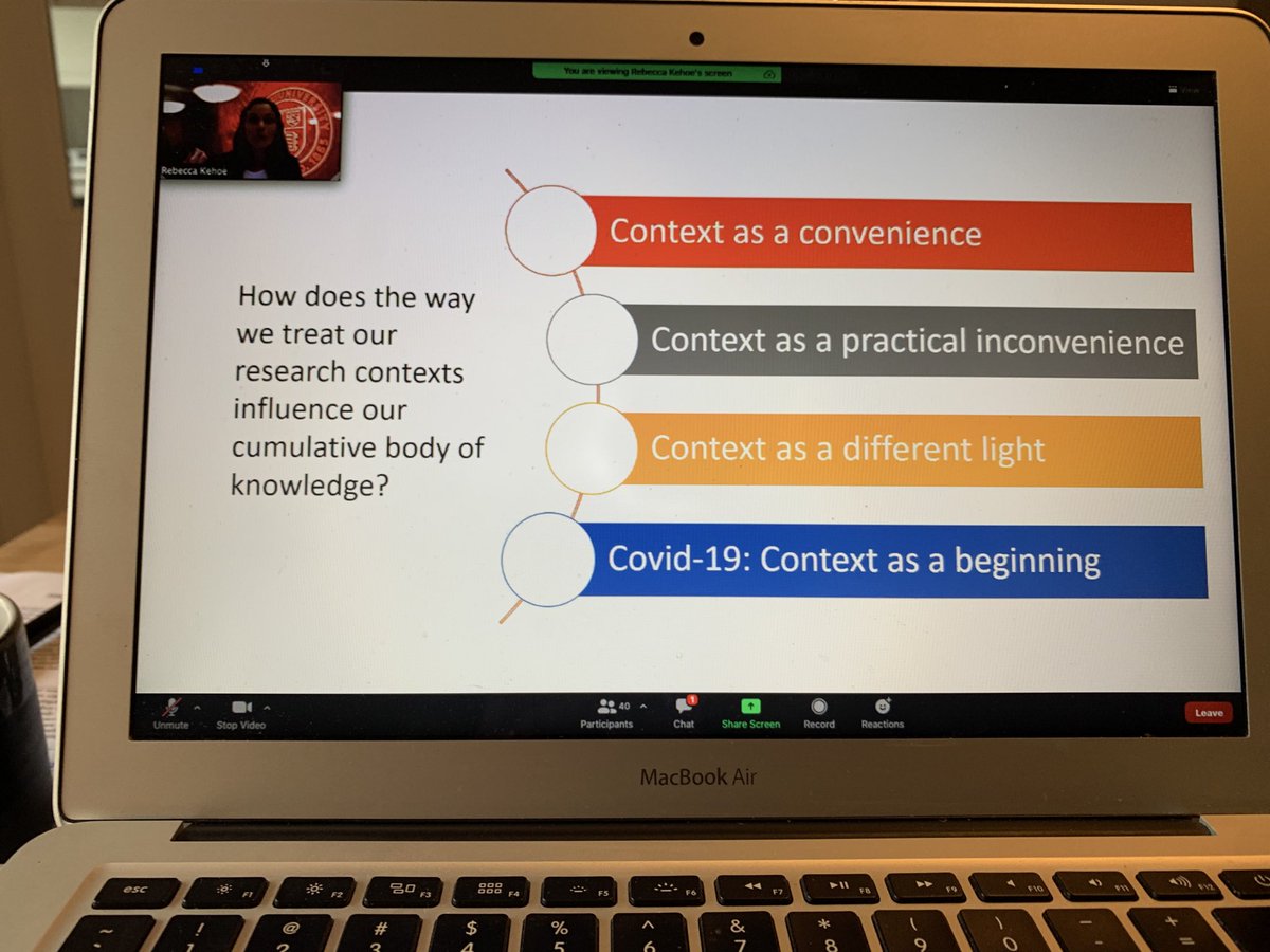 collingsdg's tweet image. How does how we treat context in our research influence our cumulative body of knowledge? Really important questions to set up keynote presentation from Rebecca Kehoe ⁦@cornellilr⁩ ⁦@EIASM_org⁩ #talentmanagment