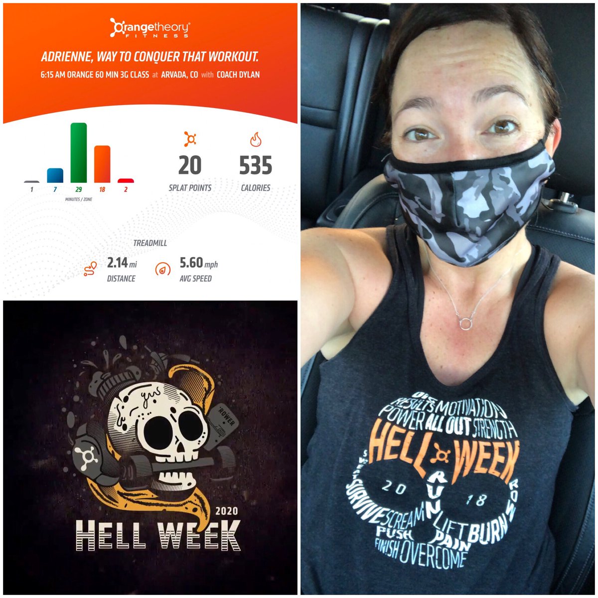 DrACadle's tweet image. It’s the first Monday in Oct, which means it’s almost time for @orangetheory’s #hellweek2020! And because we #nevermissamonday, I brought all the energy this morning for a killer workout! Love you, #OTF!