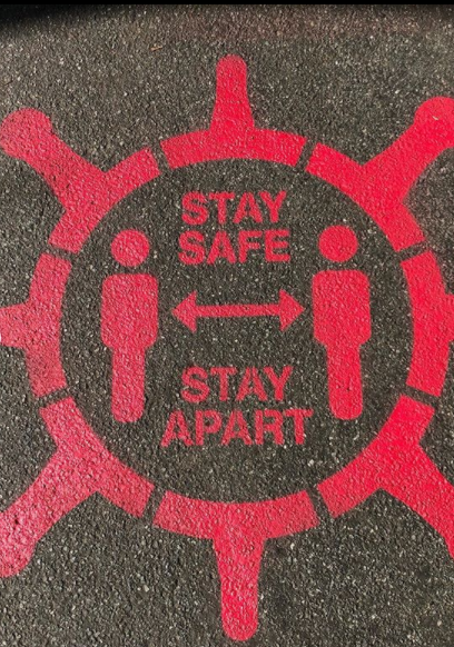 lasercutit's tweet photo. The Media gang embarked on a campaign to install social distancing reminders across Southampton using stencils created by us at laser cutting services. They are an eco-friendly alternative to stickers whilst still being fun and colourful. #Lasercuting #customstencils #staysafe https://t.co/7n0LdnQ9JW