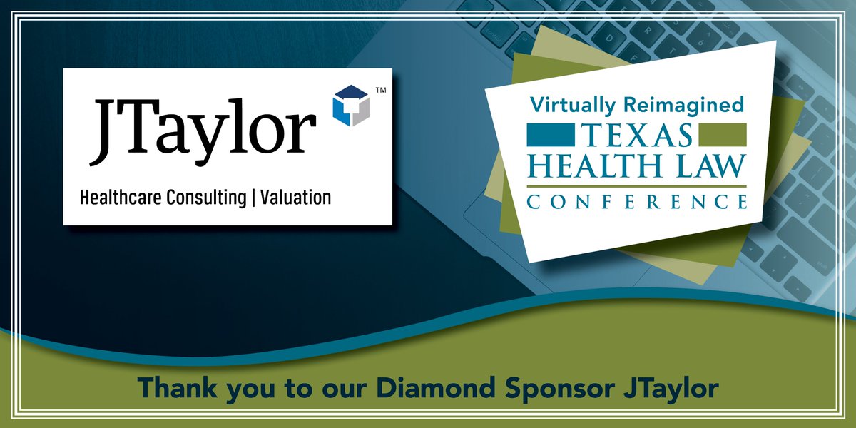 txhealthlawyers's tweet photo. On behalf of the Texas Health Law Section welcome to the 33rd Annual "Virtual" THLC. Thank you to our Diamond Sponsor JTaylor. Please stop by their sponsor profile within the app and join their video chats @ 1:30PM today #cmsrules #texhealthlaw @statebaroftexas @texashospitals https://t.co/A2wTt1JSnv