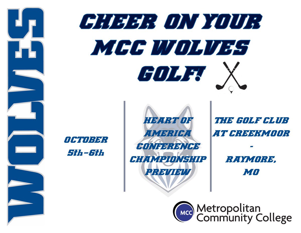 ⛳️ #MCCKCgolf 🏌️‍♂️🏌️‍♀️
TODAY &amp; TOMORROW!
LET’S 👏 GO 👏 WOLVES!! 👏
#MCCKC #WolfPack 🐺
