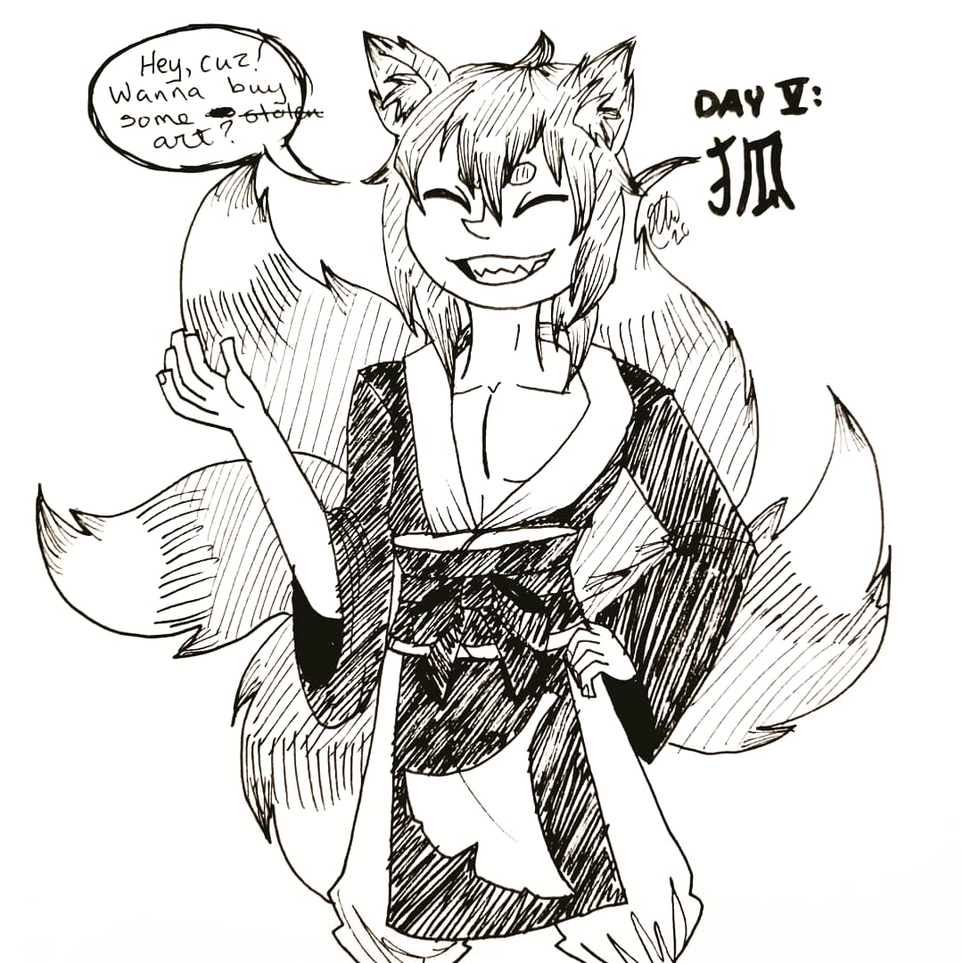 ridermatsu's tweet photo. [#yokaitober #cloudietober] Day 5: Kitsune 🦊
Yes its a Jolly Redd #gijinka don't @ me I think he's fun!!!
#kitsune #yokai #jollyredd #acnh #AnimalCrossingNewHorizons #fanart #traditionalart #artistsontwitter #illustration https://t.co/k4IE80RBmr