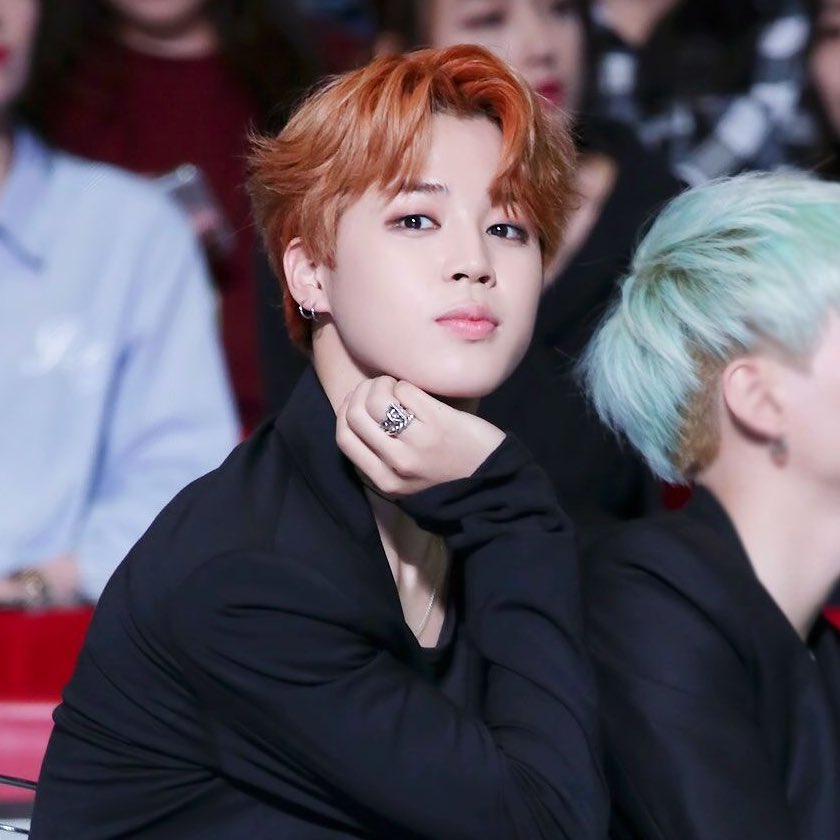 orange haired jimin is what ethereal looks like
